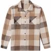 COOFANDY Men’s Flannel Shirts Casual Button Down Plaid Shirt Jacket Long Sleeve Fleece Shacket with Pockets(Buffalo Khaki)