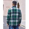 COOFANDY Men’s Flannel Shirts Casual Button Down Plaid Shirt Jacket Long Sleeve Fleece Shacket with Pockets(Gray Green)