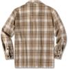 COOFANDY Men’s Flannel Shirts Casual Button Down Plaid Shirt Jacket Long Sleeve Fleece Shacket with Pockets(Khaki)
