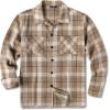 COOFANDY Men’s Flannel Shirts Casual Button Down Plaid Shirt Jacket Long Sleeve Fleece Shacket with Pockets(Khaki)