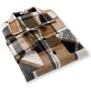 COOFANDY Men’s Flannel Shirts Casual Button Down Plaid Shirt Jacket Long Sleeve Fleece Shacket with Pockets(Khaki Gray)