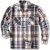 COOFANDY Men’s Flannel Shirts Casual Button Down Plaid Shirt Jacket Long Sleeve Fleece Shacket with Pockets(Light Blue)
