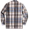 COOFANDY Men’s Flannel Shirts Casual Button Down Plaid Shirt Jacket Long Sleeve Fleece Shacket with Pockets(Light Blue)