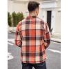 COOFANDY Men’s Flannel Shirts Casual Button Down Plaid Shirt Jacket Long Sleeve Fleece Shacket with Pockets(Orange)