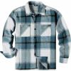 COOFANDY Men’s Flannel Shirts Casual Button Down Plaid Shirt Jacket Long Sleeve Fleece Shacket with Pockets(Sea Blue)