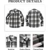 COOFANDY Men’s Flannel Shirts Casual Button Down Plaid Shirt Jacket Long Sleeve Fleece Shacket(Blue Plaid)