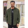 COOFANDY Mens Flannel Shirts Long Sleeve Lightweight Plaid Shirt Casual Button Down Shirts Jacket(Army Green)