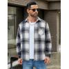 COOFANDY Mens Flannel Shirts Long Sleeve Lightweight Plaid Shirt Casual Button Down Shirts Jacket(Blue Yellow)