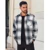 COOFANDY Mens Flannel Shirts Long Sleeve Lightweight Plaid Shirt Casual Button Down Shirts Jacket(Blue Yellow)