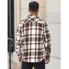 COOFANDY Mens Flannel Shirts Long Sleeve Lightweight Plaid Shirt Casual Button Down Shirts Jacket(Brown)