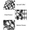 COOFANDY Mens Flannel Shirts Long Sleeve Lightweight Plaid Shirt Casual Button Down Shirts Jacket(Classic Black)