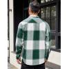 COOFANDY Mens Flannel Shirts Long Sleeve Lightweight Plaid Shirt Casual Button Down Shirts Jacket(Green)