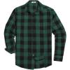 COOFANDY Mens Flannel Shirts Long Sleeve Lightweight Plaid Shirt Casual Button Down Shirts Jacket(Green Buffalo Plaid)