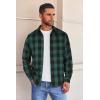 COOFANDY Mens Flannel Shirts Long Sleeve Lightweight Plaid Shirt Casual Button Down Shirts Jacket(Green Buffalo Plaid)