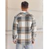 COOFANDY Mens Flannel Shirts Long Sleeve Lightweight Plaid Shirt Casual Button Down Shirts Jacket(Grey Plaid)