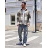 COOFANDY Mens Flannel Shirts Long Sleeve Lightweight Plaid Shirt Casual Button Down Shirts Jacket(Grey Plaid)