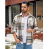 COOFANDY Mens Flannel Shirts Long Sleeve Lightweight Plaid Shirt Casual Button Down Shirts Jacket(Grey Plaid)