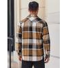 COOFANDY Mens Flannel Shirts Long Sleeve Lightweight Plaid Shirt Casual Button Down Shirts Jacket(Khaki)
