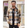 COOFANDY Mens Flannel Shirts Long Sleeve Lightweight Plaid Shirt Casual Button Down Shirts Jacket(Khaki)