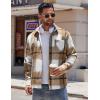 COOFANDY Mens Flannel Shirts Long Sleeve Lightweight Plaid Shirt Casual Button Down Shirts Jacket(Light Khaki)