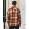 COOFANDY Mens Flannel Shirts Long Sleeve Lightweight Plaid Shirt Casual Button Down Shirts Jacket(Orange Red)