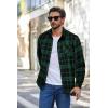 COOFANDY Mens Flannel Shirts Long Sleeve Lightweight Plaid Shirt Casual Button Down Shirts Jacket(Plaid Green&black)