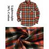 COOFANDY Mens Flannel Shirts Long Sleeve Lightweight Plaid Shirt Casual Button Down Shirts Jacket(Plaid Orange-green)