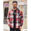 COOFANDY Mens Flannel Shirts Long Sleeve Lightweight Plaid Shirt Casual Button Down Shirts Jacket(Red)