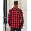 COOFANDY Mens Flannel Shirts Long Sleeve Lightweight Plaid Shirt Casual Button Down Shirts Jacket(Red Black)