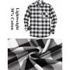COOFANDY Mens Flannel Shirts Long Sleeve Plaid Button Down Shirt Casual Cotton Shirt with Pocket(Buffalo Black&white)
