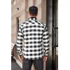 COOFANDY Mens Flannel Shirts Long Sleeve Plaid Button Down Shirt Casual Cotton Shirt with Pocket(Buffalo Black&white)