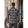 COOFANDY Mens Flannel Shirts Long Sleeve Plaid Button Down Shirt Casual Cotton Shirt with Pocket(Buffalo Gray)