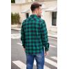 COOFANDY Mens Flannel Shirts Long Sleeve Plaid Button Down Shirt Casual Cotton Shirt with Pocket(Buffalo Green&black)
