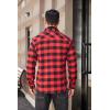 COOFANDY Mens Flannel Shirts Long Sleeve Plaid Button Down Shirt Casual Cotton Shirt with Pocket(Buffalo Red)