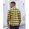 COOFANDY Mens Flannel Shirts Long Sleeve Plaid Button Down Shirt Casual Cotton Shirt with Pocket(Buffalo Yellow)