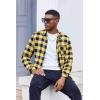 COOFANDY Mens Flannel Shirts Long Sleeve Plaid Button Down Shirt Casual Cotton Shirt with Pocket(Buffalo Yellow)