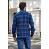 COOFANDY Mens Flannel Shirts Long Sleeve Plaid Button Down Shirt Casual Cotton Shirt with Pocket(Plaid Blue&black)