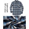 COOFANDY Mens Flannel Shirts Long Sleeve Plaid Button Down Shirt Casual Cotton Shirt with Pocket(Plaid Blue&white)