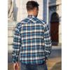 COOFANDY Mens Flannel Shirts Long Sleeve Plaid Button Down Shirt Casual Cotton Shirt with Pocket(Plaid Blue&white)