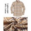 COOFANDY Mens Flannel Shirts Long Sleeve Plaid Button Down Shirt Casual Cotton Shirt with Pocket(Plaid Khaki)
