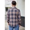 COOFANDY Mens Flannel Shirts Long Sleeve Plaid Button Down Shirt Casual Cotton Shirt with Pocket(Plaid Orange&buffalo)