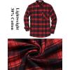 COOFANDY Mens Flannel Shirts Long Sleeve Plaid Button Down Shirt Casual Cotton Shirt with Pocket(Plaid Red&black)