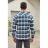 COOFANDY Mens Flannel Shirts Long Sleeve Plaid Button Down Shirt Casual Cotton Shirt with Pocket(Plaid White&green)