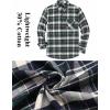 COOFANDY Mens Flannel Shirts Long Sleeve Plaid Button Down Shirt Casual Cotton Shirt with Pocket(Plaid White&green)