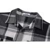 COOFANDY Mens Flannel Shirts Long Sleeve Plaid Shirt Jacket Button Down Shirt with Pockets(Black)