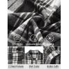 COOFANDY Mens Flannel Shirts Long Sleeve Plaid Shirt Jacket Button Down Shirt with Pockets(Black White)