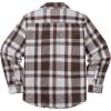 COOFANDY Mens Flannel Shirts Long Sleeve Plaid Shirt Jacket Button Down Shirt with Pockets(Brown & White)
