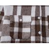 COOFANDY Mens Flannel Shirts Long Sleeve Plaid Shirt Jacket Button Down Shirt with Pockets(Brown & White)