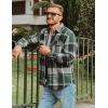 COOFANDY Mens Flannel Shirts Long Sleeve Plaid Shirt Jacket Button Down Shirt with Pockets(Green)