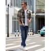 COOFANDY Mens Flannel Shirts Long Sleeve Plaid Shirt Jacket Button Down Shirt with Pockets(Khaki)